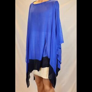Ralph Lauren Women's Stylish Blue Poncho